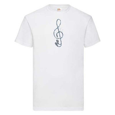 ΛΕΥΚΟ t-shirt FRUIT OF THE LOOM με στάμπα A446